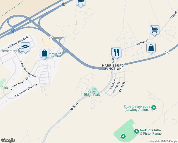map of restaurants, bars, coffee shops, grocery stores, and more near 2102 North Coral Ridge Drive in Washington
