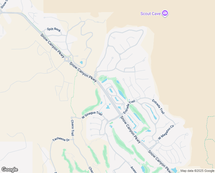 map of restaurants, bars, coffee shops, grocery stores, and more near 2410 Entrada Trail in St. George
