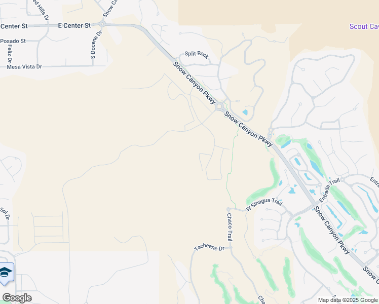 map of restaurants, bars, coffee shops, grocery stores, and more near 1500 East Black Desert Drive in Ivins