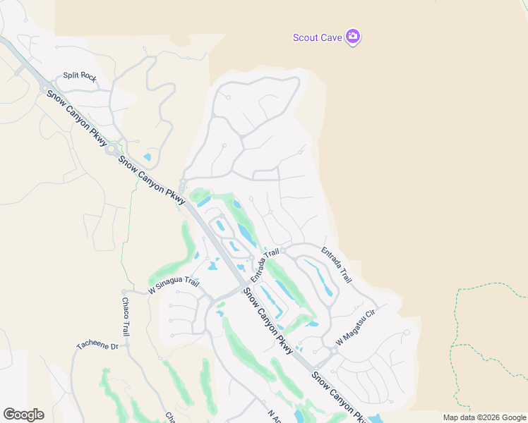 map of restaurants, bars, coffee shops, grocery stores, and more near 2336 West Entrada Trail in St. George