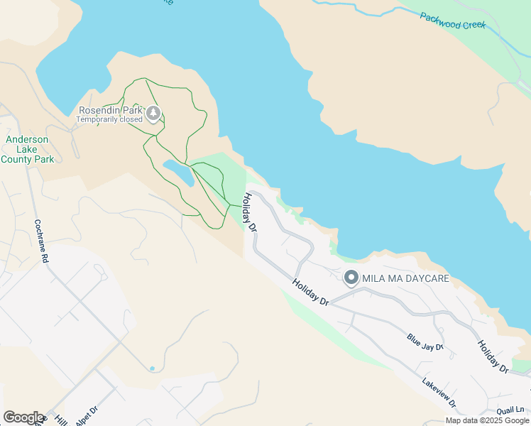 map of restaurants, bars, coffee shops, grocery stores, and more near 17864 Holiday Drive in Morgan Hill