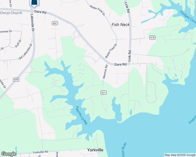 map of restaurants, bars, coffee shops, grocery stores, and more near 130 Andrews Crossing in Yorktown