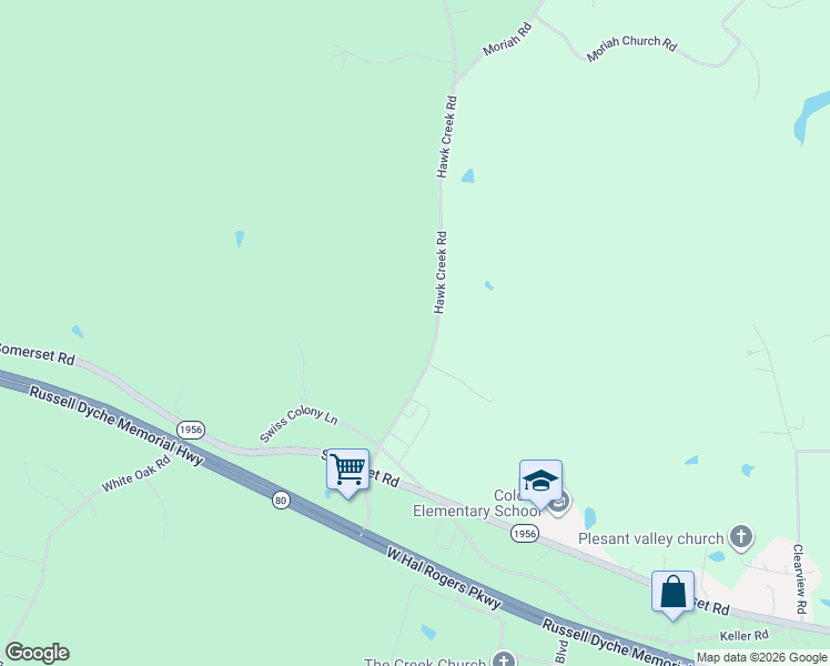 map of restaurants, bars, coffee shops, grocery stores, and more near 317 Hawk Creek Road in London