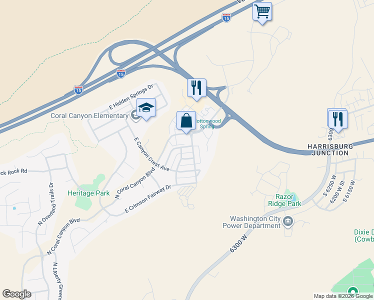 map of restaurants, bars, coffee shops, grocery stores, and more near 2194 Silverstone Way in Washington