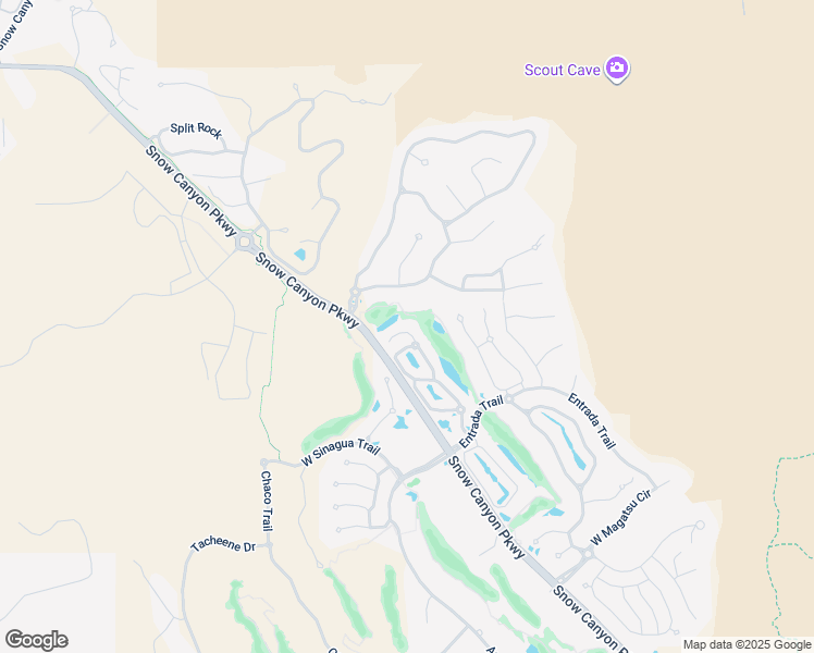 map of restaurants, bars, coffee shops, grocery stores, and more near 2410 W. Entrada Trail in St. George