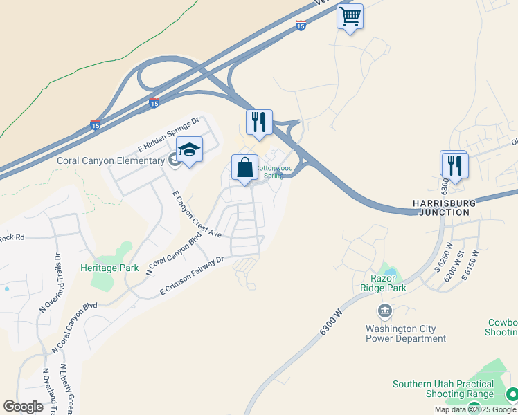 map of restaurants, bars, coffee shops, grocery stores, and more near 2182 Canyon Greens Drive in Washington