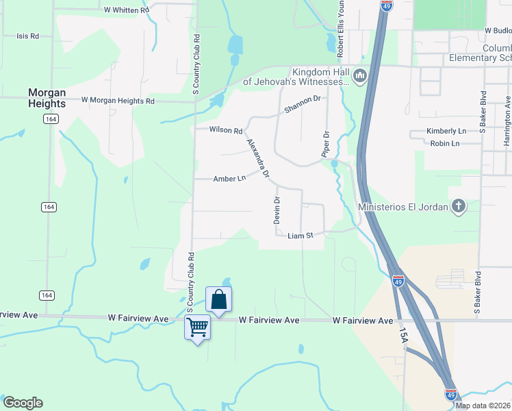 map of restaurants, bars, coffee shops, grocery stores, and more near 1951 West Loveland Drive in Carthage