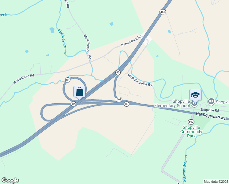 map of restaurants, bars, coffee shops, grocery stores, and more near 100 Kentucky 461 in Somerset