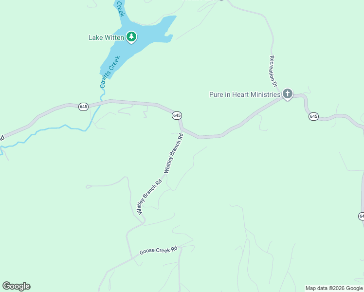 map of restaurants, bars, coffee shops, grocery stores, and more near 2256 Whitley Branch Road in Tazewell County