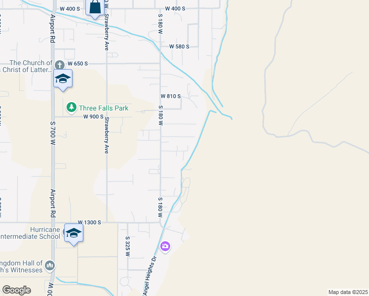 map of restaurants, bars, coffee shops, grocery stores, and more near 1062 South 50 West in Hurricane