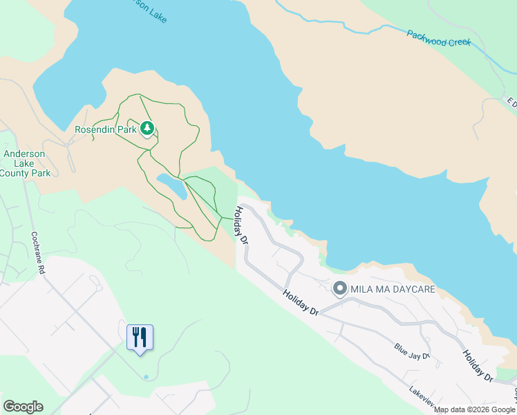 map of restaurants, bars, coffee shops, grocery stores, and more near 2983 Holiday Court in Morgan Hill