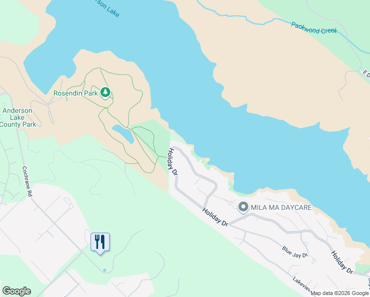 map of restaurants, bars, coffee shops, grocery stores, and more near 2983 Holiday Court in Morgan Hill