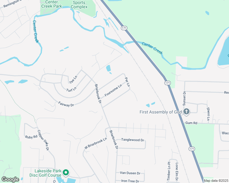 map of restaurants, bars, coffee shops, grocery stores, and more near 116 Foursome Lane in Carl Junction