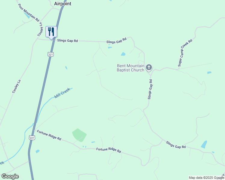 map of restaurants, bars, coffee shops, grocery stores, and more near 10000 Greenhouse Road in Bent Mountain