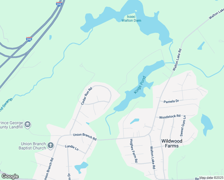map of restaurants, bars, coffee shops, grocery stores, and more near 11416 Cedar Run Road in Petersburg
