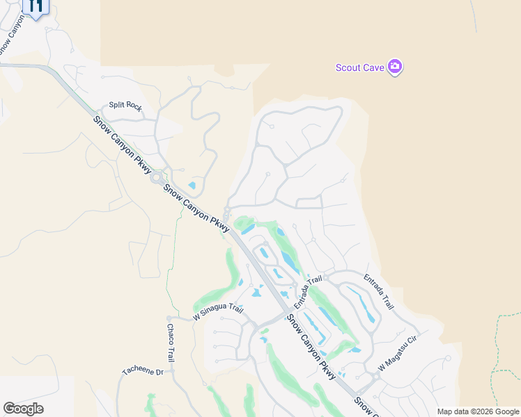 map of restaurants, bars, coffee shops, grocery stores, and more near 3052 Snow Canyon Parkway in St. George