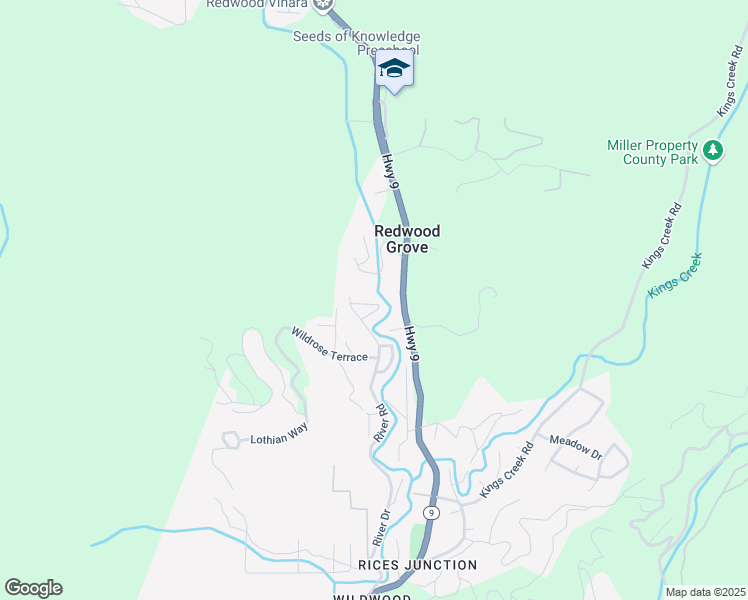 map of restaurants, bars, coffee shops, grocery stores, and more near 180 Azalea Circle in Boulder Creek
