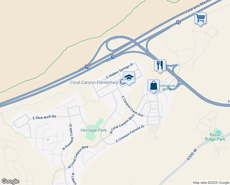 map of restaurants, bars, coffee shops, grocery stores, and more near 3414 East Willow Springs Drive in Washington