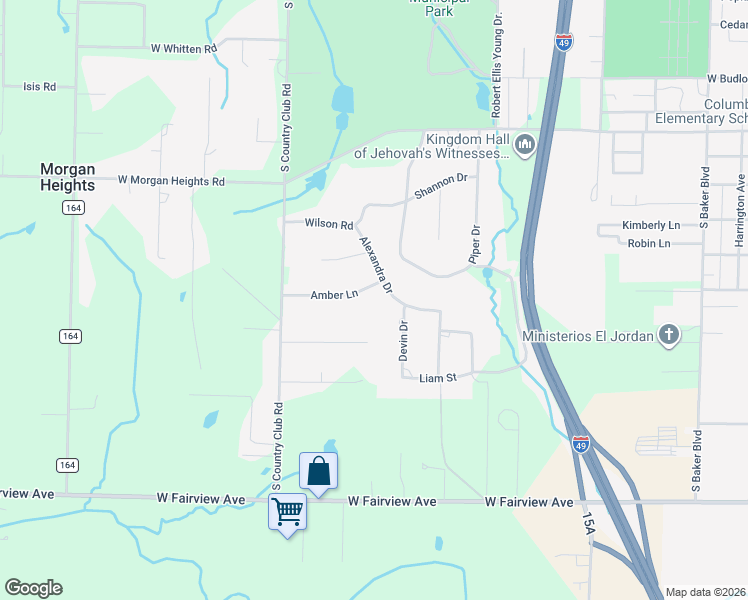 map of restaurants, bars, coffee shops, grocery stores, and more near 1951 West Loveland Drive in Carthage