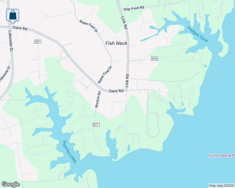 map of restaurants, bars, coffee shops, grocery stores, and more near 1115 Dare Road in Yorktown