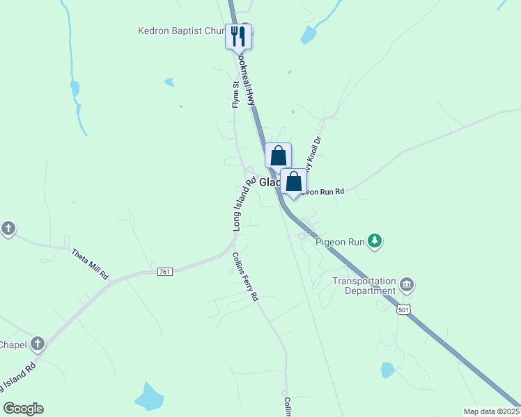 map of restaurants, bars, coffee shops, grocery stores, and more near in Gladys