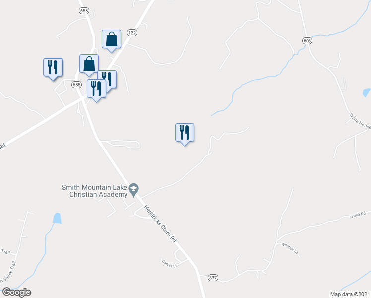 map of restaurants, bars, coffee shops, grocery stores, and more near in Moneta