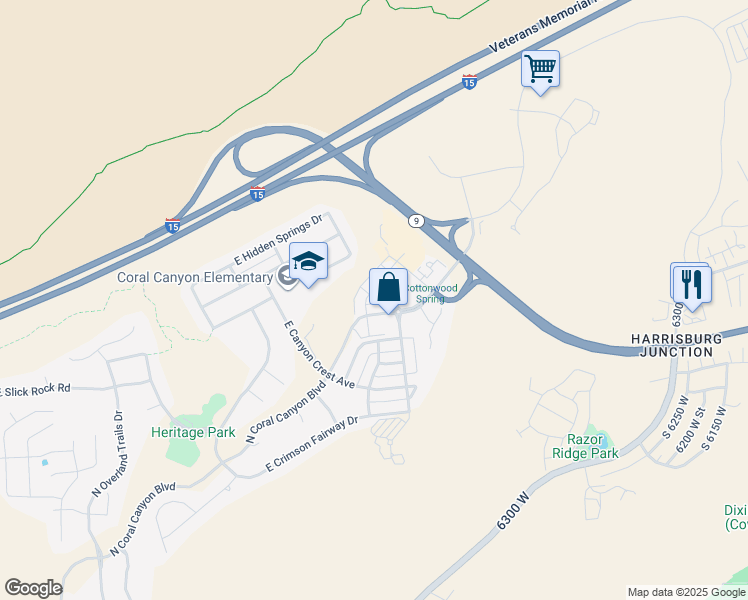 map of restaurants, bars, coffee shops, grocery stores, and more near 2306 North Park Center Drive in Washington