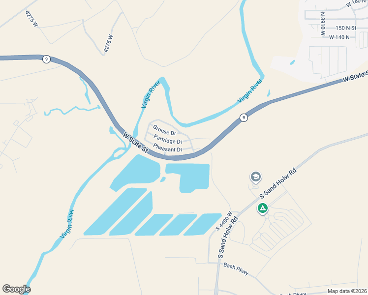 map of restaurants, bars, coffee shops, grocery stores, and more near 117 Partridge Drive in Hurricane