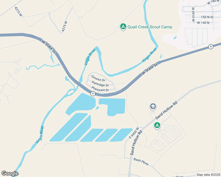 map of restaurants, bars, coffee shops, grocery stores, and more near 4400 West State Street in Hurricane