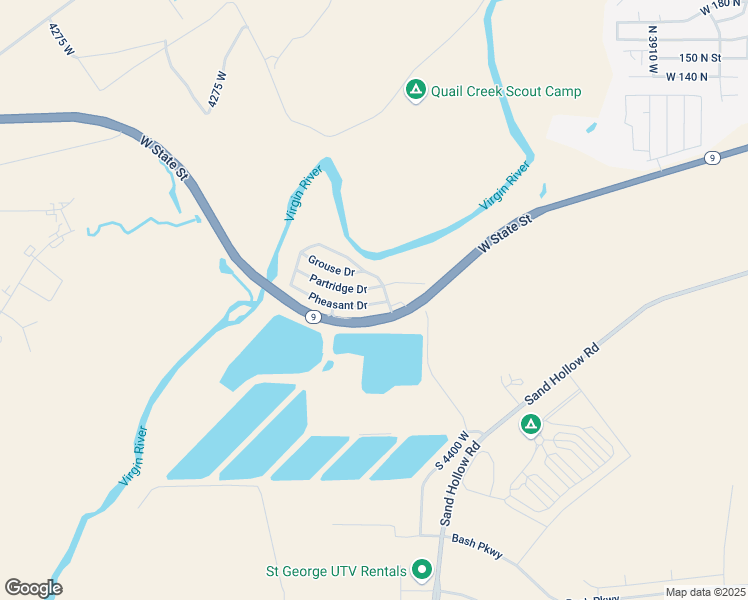 map of restaurants, bars, coffee shops, grocery stores, and more near 4400 West State Street in Hurricane