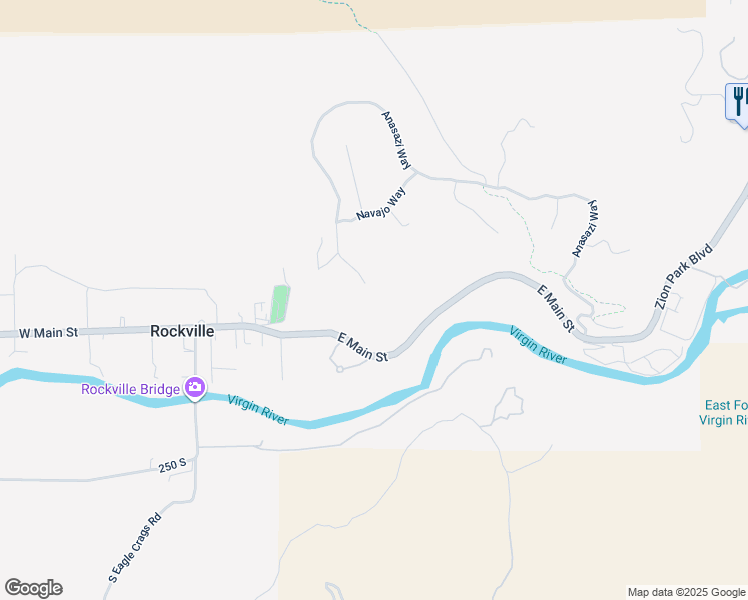 map of restaurants, bars, coffee shops, grocery stores, and more near 2566 Anasazi Way in Springdale