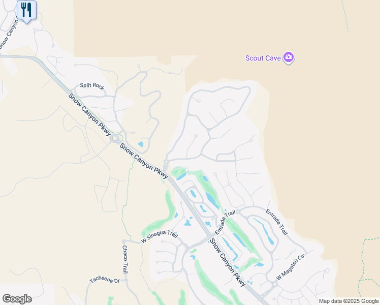 map of restaurants, bars, coffee shops, grocery stores, and more near 3052 Snow Canyon Parkway in St. George