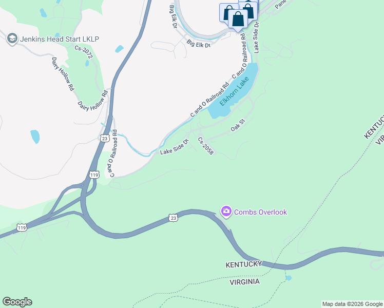 map of restaurants, bars, coffee shops, grocery stores, and more near 58 Anderson Drive in Jenkins