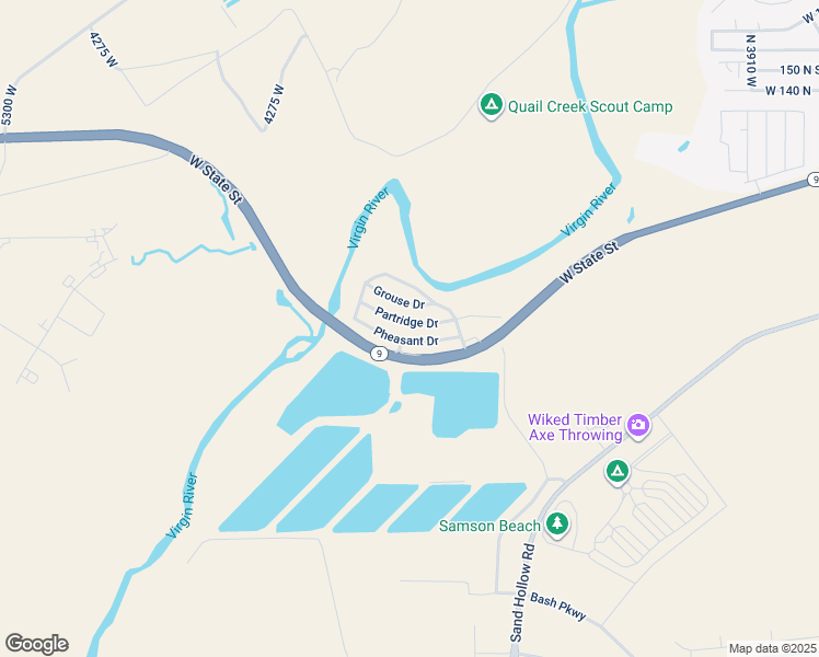 map of restaurants, bars, coffee shops, grocery stores, and more near 4400 West State Street in Hurricane