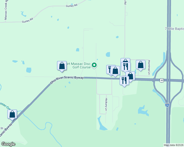 map of restaurants, bars, coffee shops, grocery stores, and more near 1945-1965 East 5th Street in Metropolis
