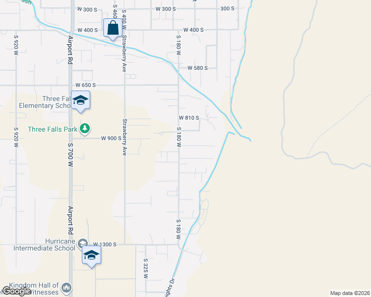 map of restaurants, bars, coffee shops, grocery stores, and more near 155 West 960 South in Hurricane