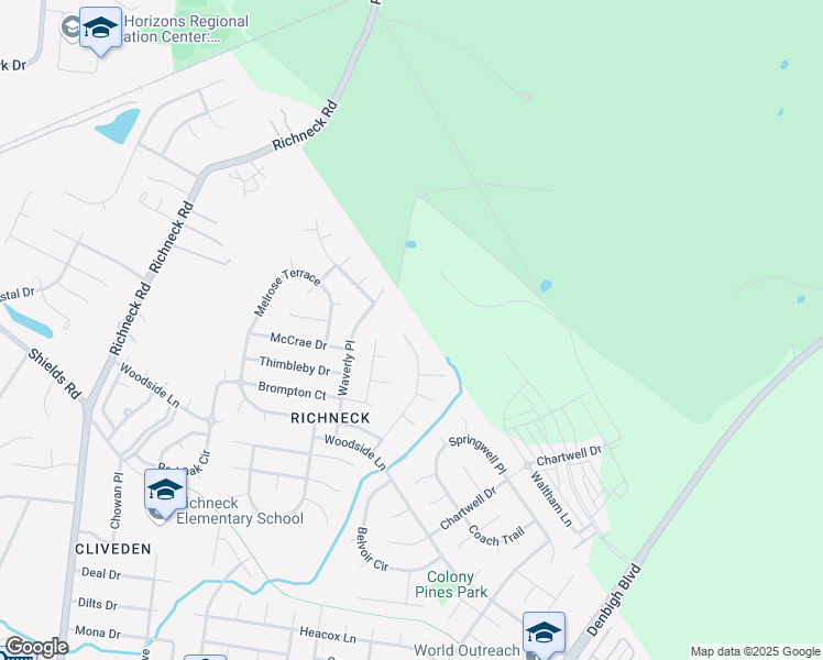 map of restaurants, bars, coffee shops, grocery stores, and more near 466 Warner Hall Place in Newport News