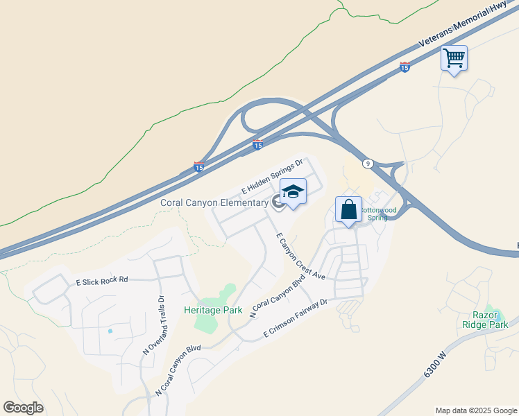 map of restaurants, bars, coffee shops, grocery stores, and more near 3404 East Sweetwater Springs Drive in Washington
