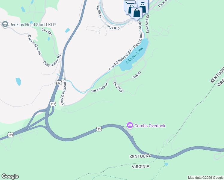 map of restaurants, bars, coffee shops, grocery stores, and more near 58 Anderson Drive in Jenkins