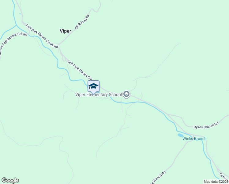 map of restaurants, bars, coffee shops, grocery stores, and more near 4847 Left Fork Maces Creek Road in Viper