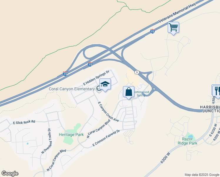 map of restaurants, bars, coffee shops, grocery stores, and more near 3548 East Silver Creek Drive in Washington