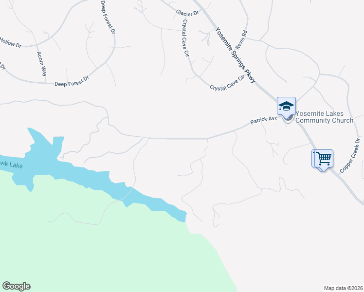 map of restaurants, bars, coffee shops, grocery stores, and more near 43386 Patrick Avenue in Coarsegold