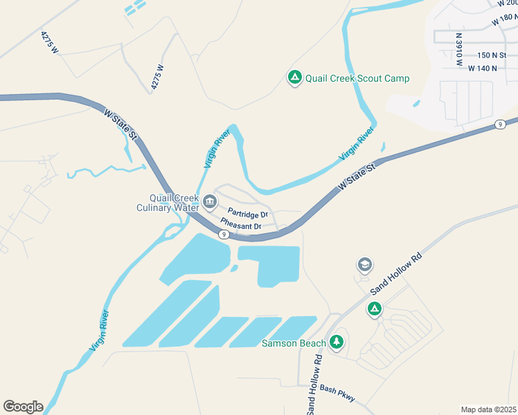map of restaurants, bars, coffee shops, grocery stores, and more near 4400 West State Street in Hurricane