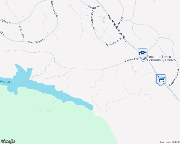 map of restaurants, bars, coffee shops, grocery stores, and more near 43386 Patrick Avenue in Coarsegold