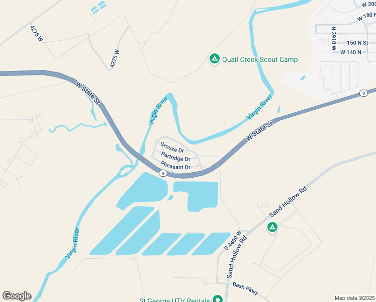 map of restaurants, bars, coffee shops, grocery stores, and more near 117 Partridge Drive in Hurricane
