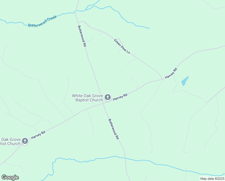 map of restaurants, bars, coffee shops, grocery stores, and more near Harvey Road in Charlotte Court House