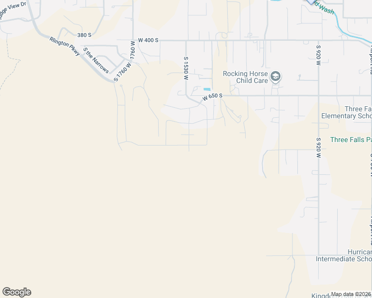 map of restaurants, bars, coffee shops, grocery stores, and more near 1511 West 840 South in Hurricane