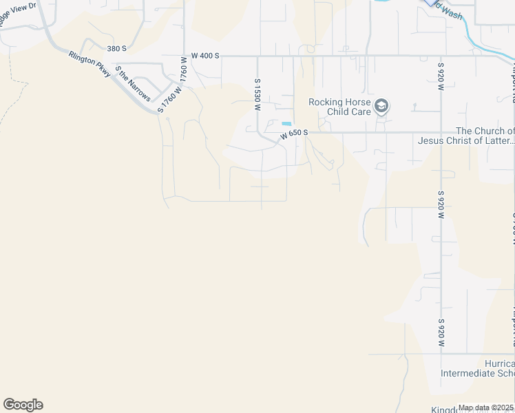 map of restaurants, bars, coffee shops, grocery stores, and more near 1545 West 840 South in Hurricane