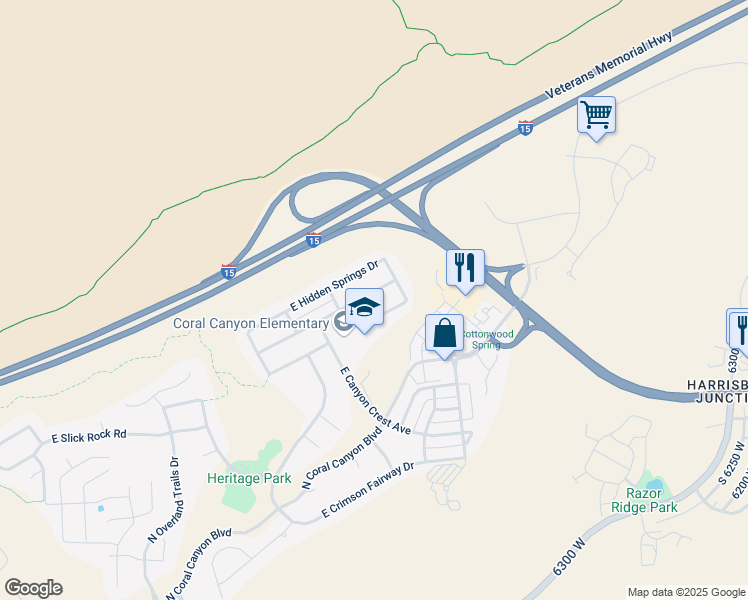map of restaurants, bars, coffee shops, grocery stores, and more near 3581 Silver Creek Drive in Washington