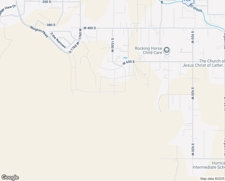 map of restaurants, bars, coffee shops, grocery stores, and more near 1546 West 840 South in Hurricane